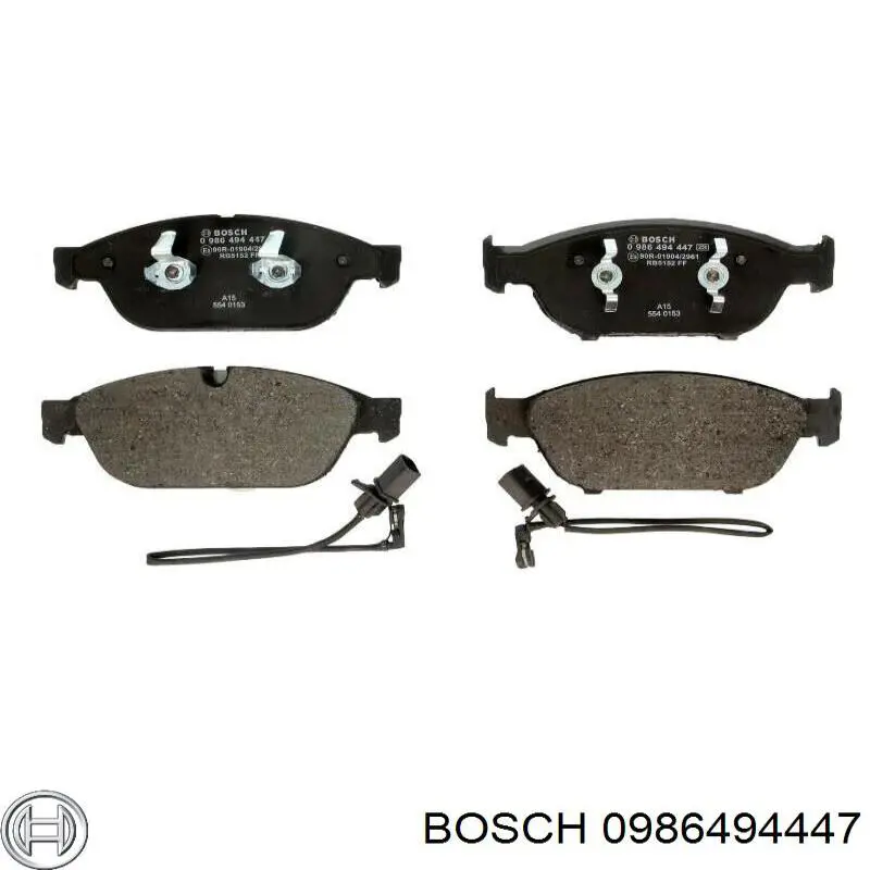 0986494447 Bosch колодки гальмівні передні, дискові