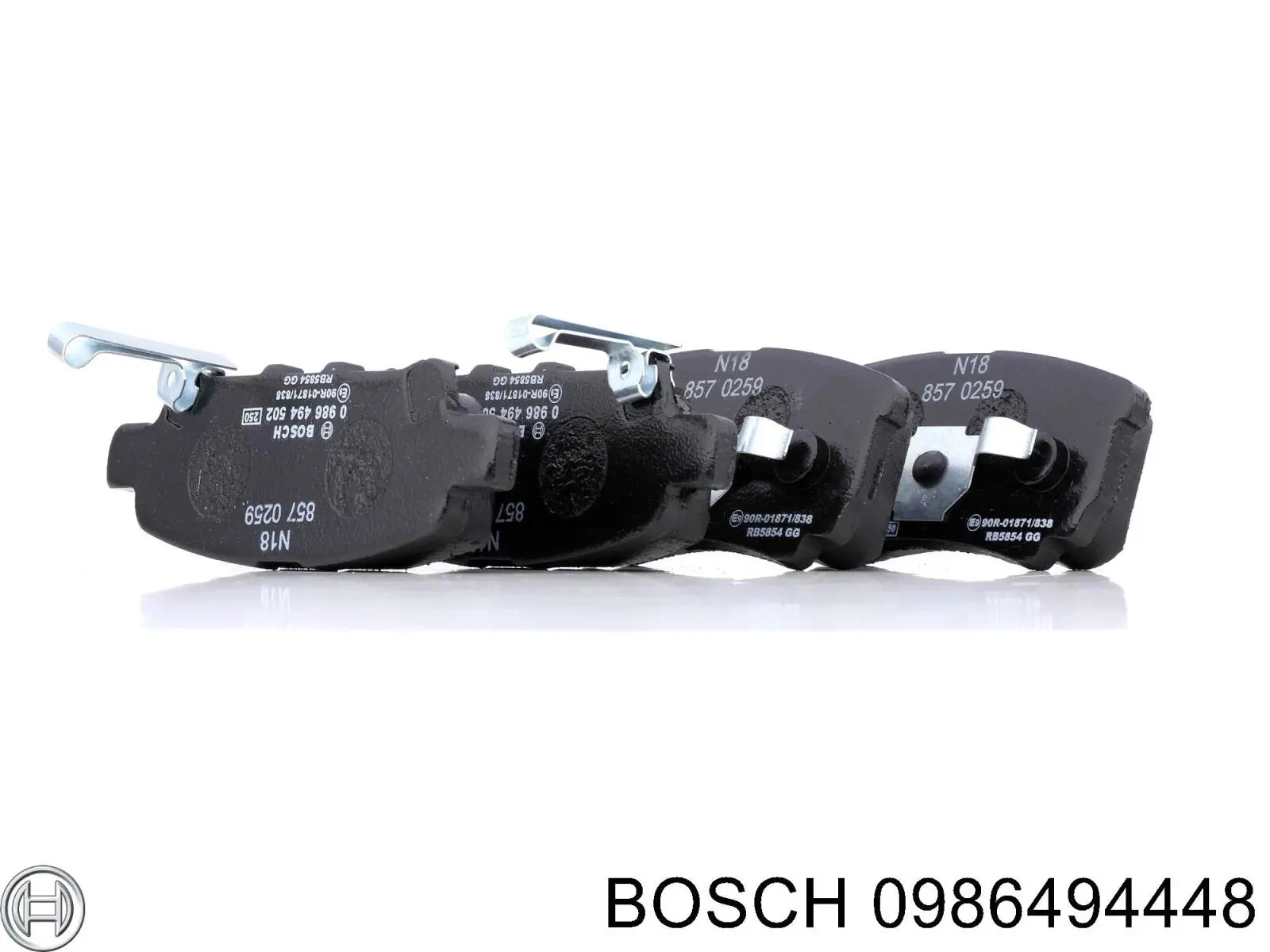 Передні тормозні колодки 0986494448 Bosch