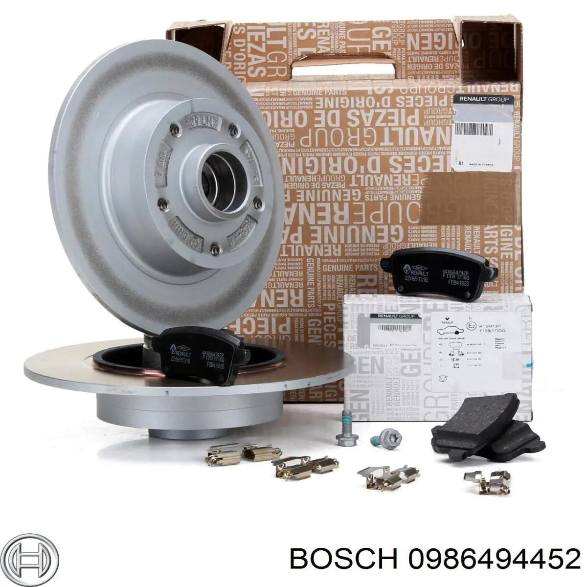 Колодки гальмові задні, дискові 0986494452 Bosch