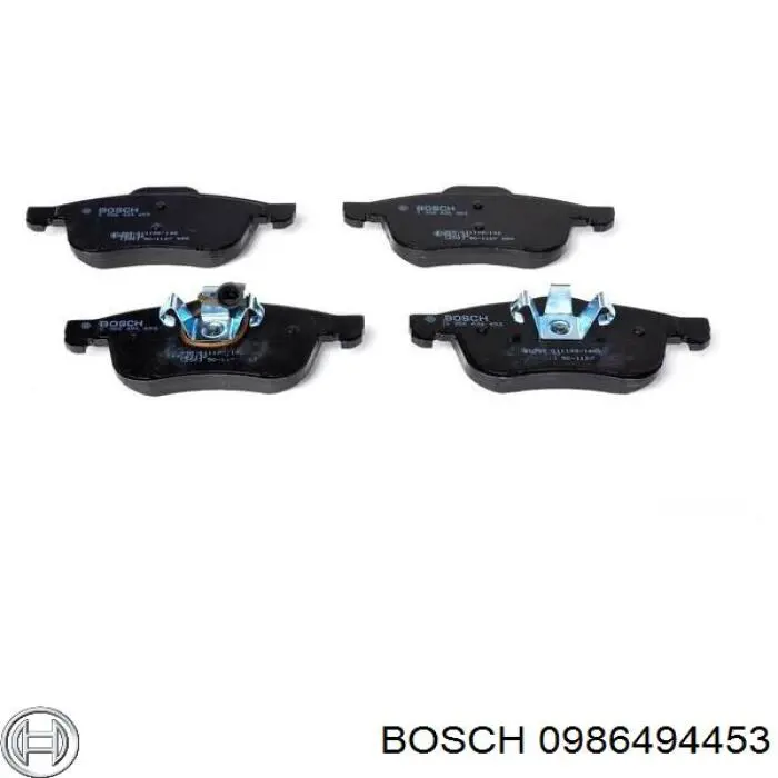 0986494453 Bosch колодки гальмівні передні, дискові