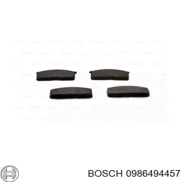 Колодки гальмівні передні, дискові 0986494457 Bosch