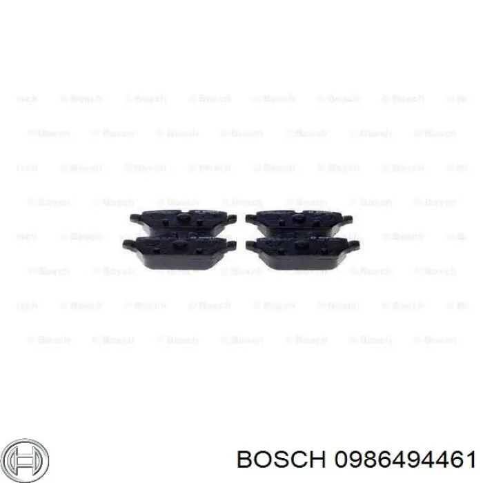 0986494461 Bosch колодки гальмові задні, дискові