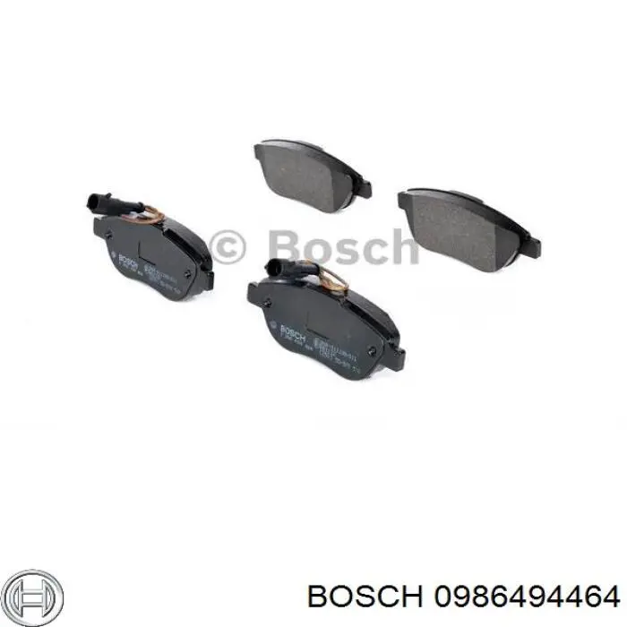 0986494464 Bosch колодки гальмівні передні, дискові