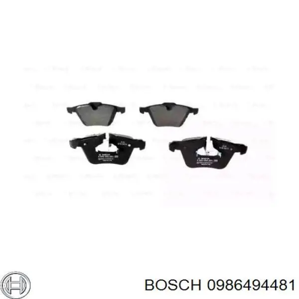 Колодки гальмівні передні, дискові 0986494481 Bosch