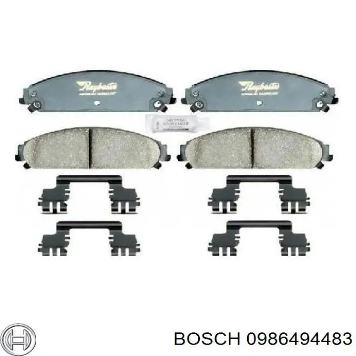 Передні тормозні колодки 0986494483 Bosch