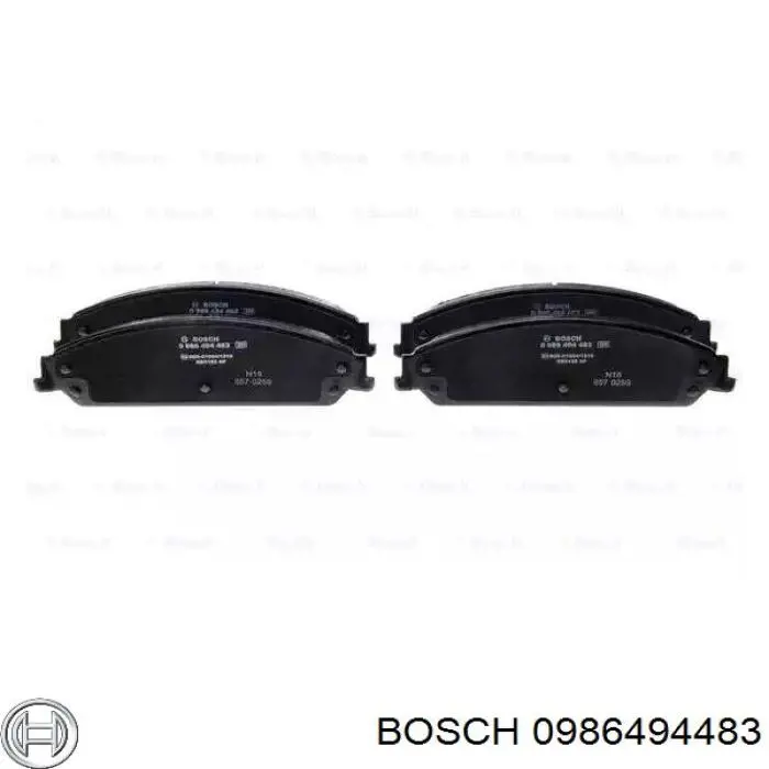0986494483 Bosch колодки гальмівні передні, дискові