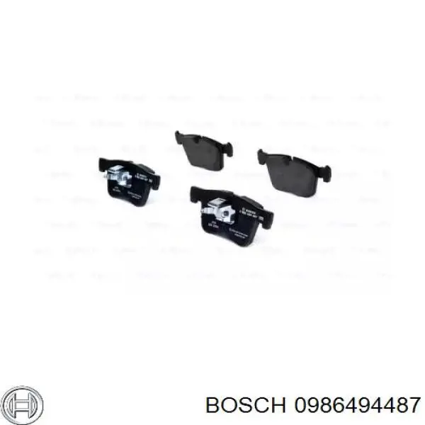 Передні тормозні колодки 0986494487 Bosch