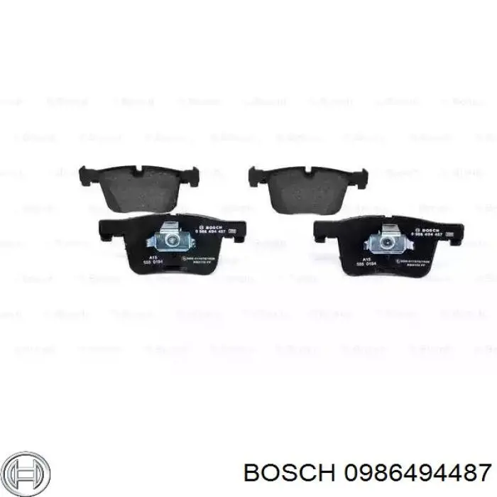 Колодки гальмівні передні, дискові 0986494487 Bosch