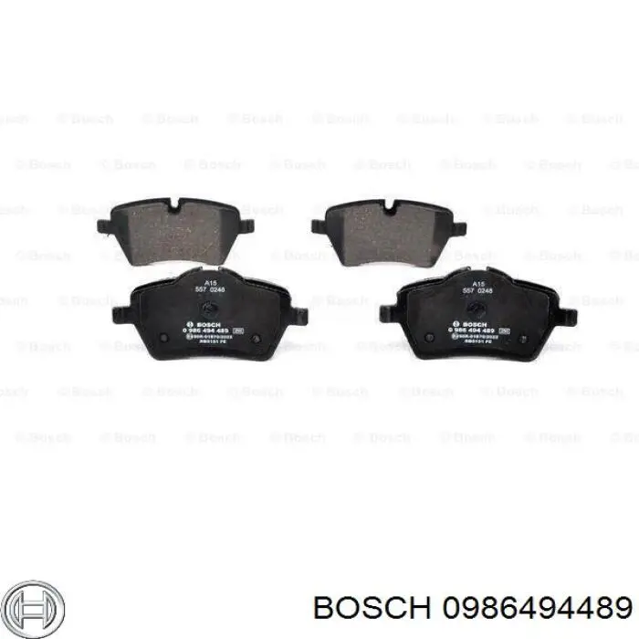 0986494489 Bosch колодки гальмівні передні, дискові