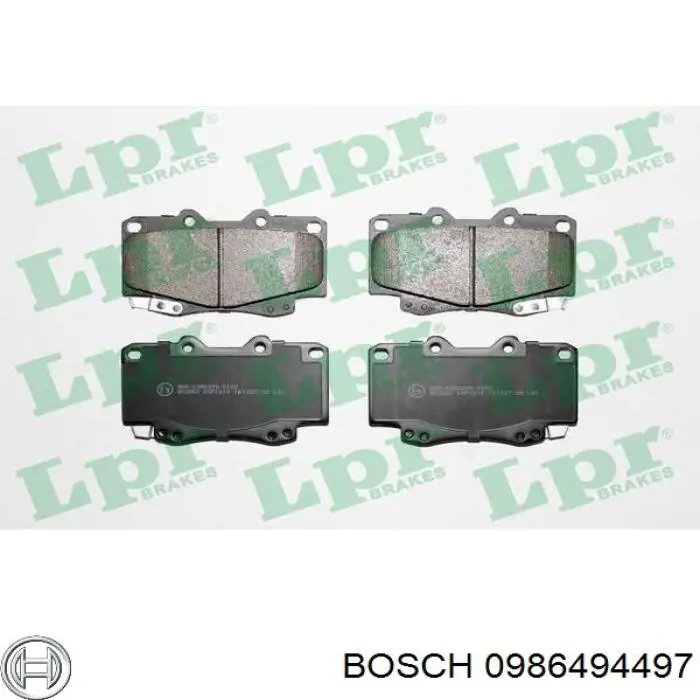 Гальмівні колодки Bosch 0986494497 ціна, від 26.18 USD