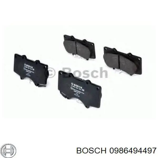 Передні тормозні колодки 0986494497 Bosch