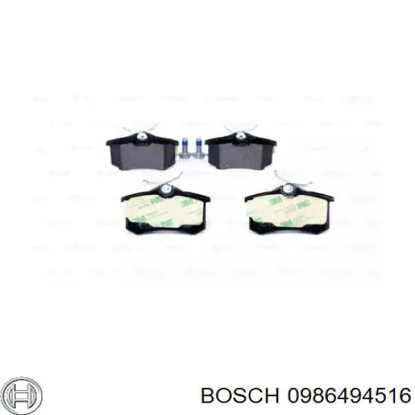 Купити 0986494516 Bosch Задні колодки