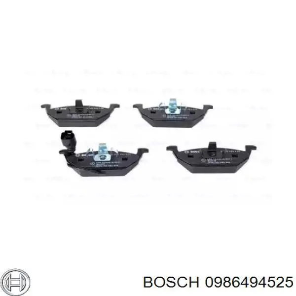 Передні тормозні колодки 0986494525 Bosch