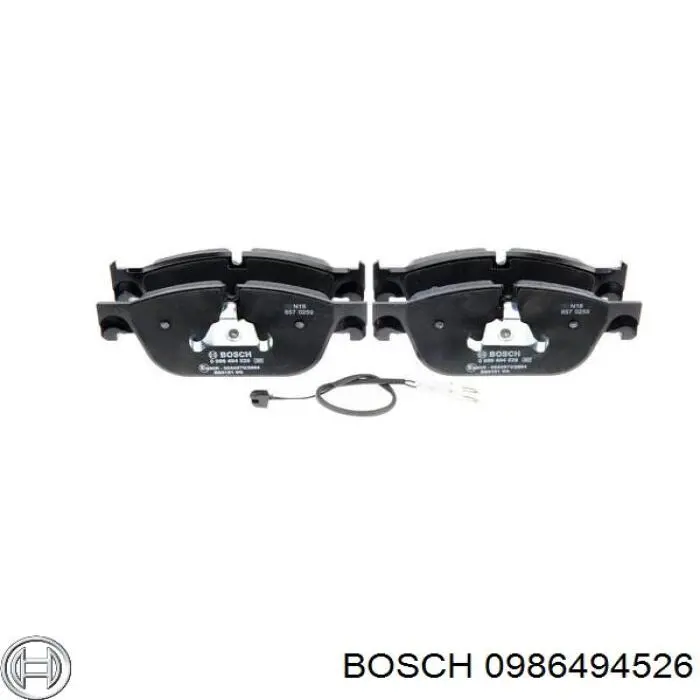 Купити 0986494526 Bosch Колодки гальмівні передні, дискові