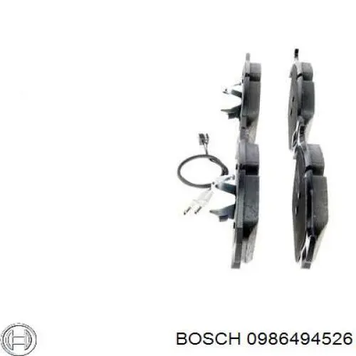 Передні тормозні колодки 0986494526 Bosch