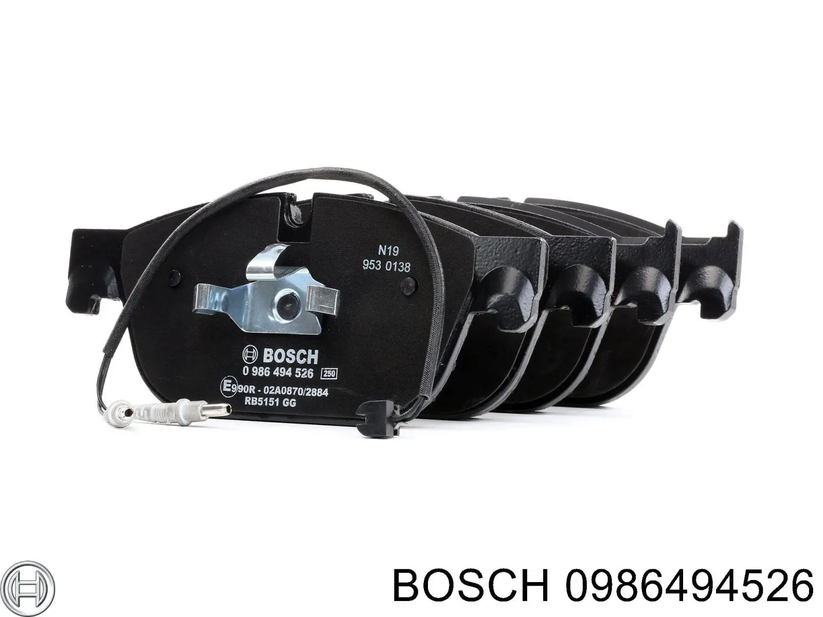 0986494526 Bosch колодки гальмівні передні, дискові