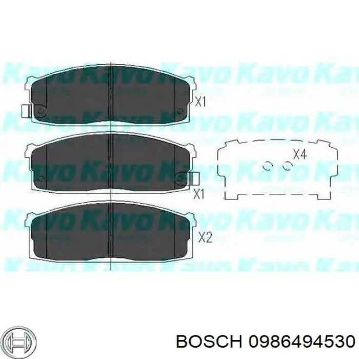 Купити 0986494530 Bosch Колодки гальмівні передні, дискові