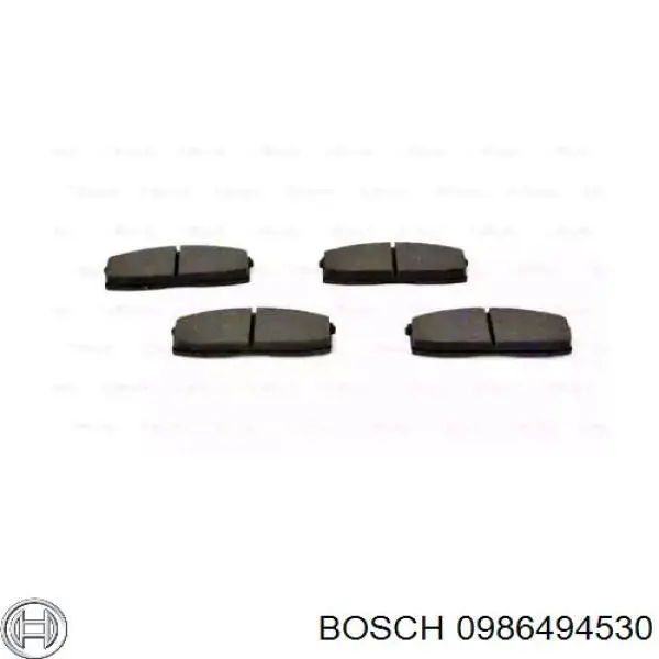 0986494530 Bosch колодки гальмівні передні, дискові