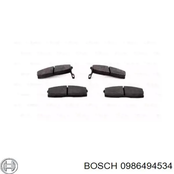 0986494534 Bosch колодки гальмівні передні, дискові