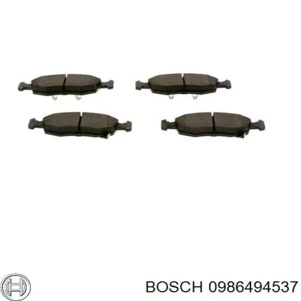 Передні тормозні колодки 0986494537 Bosch