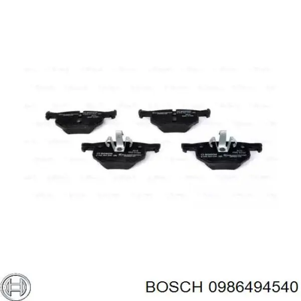 Колодки гальмові задні, дискові 0986494540 Bosch