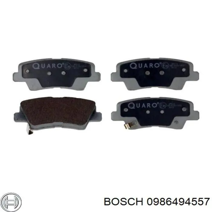 0986494557 Bosch Задние колодки (AKEBONO, Электрический ручной тормоз)