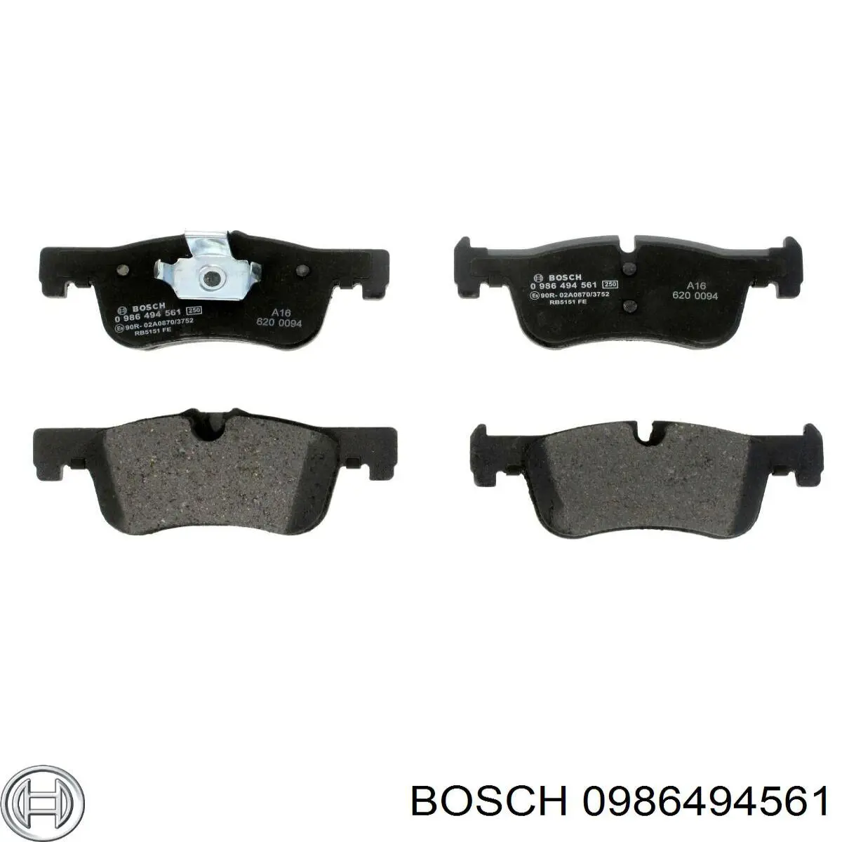 Передні тормозні колодки 0986494561 Bosch