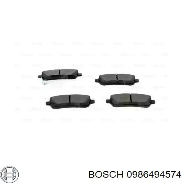 Колодки гальмівні передні, дискові 0986494574 Bosch