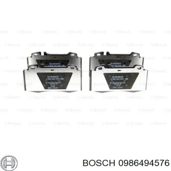 Колодки гальмівні передні, дискові 0986494576 Bosch