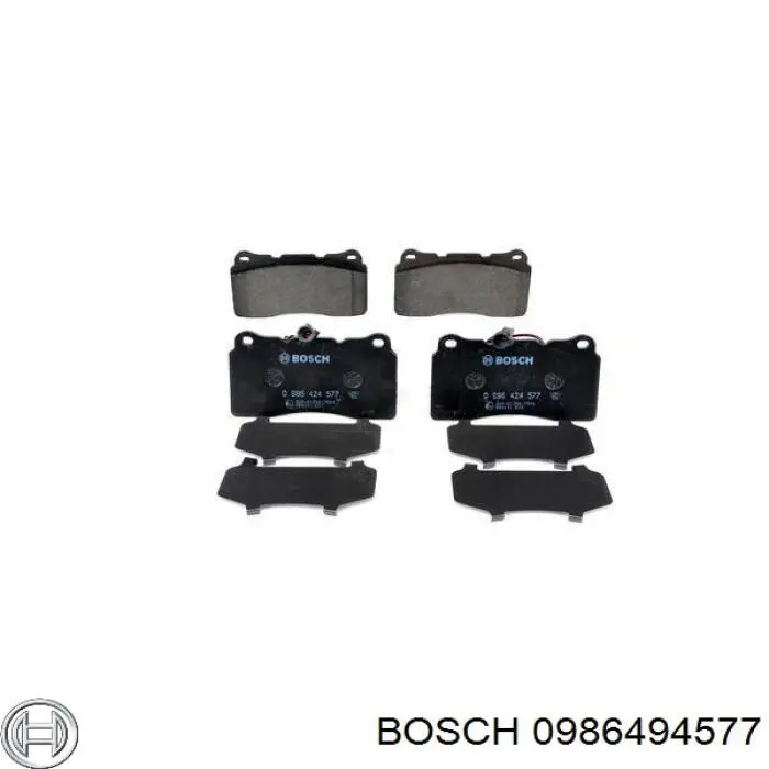 Передні тормозні колодки 0986494577 Bosch