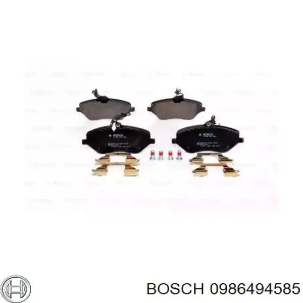 0986494585 Bosch колодки гальмівні передні, дискові