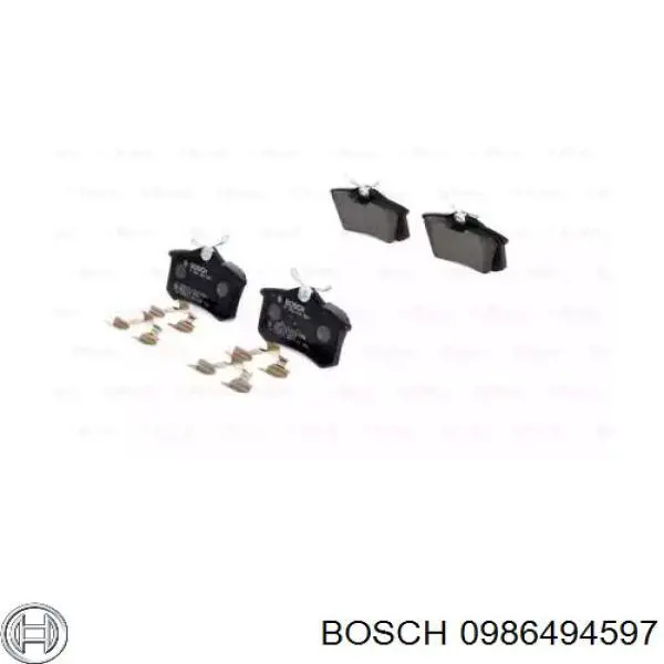 Колодки гальмові задні, дискові 0986494597 Bosch