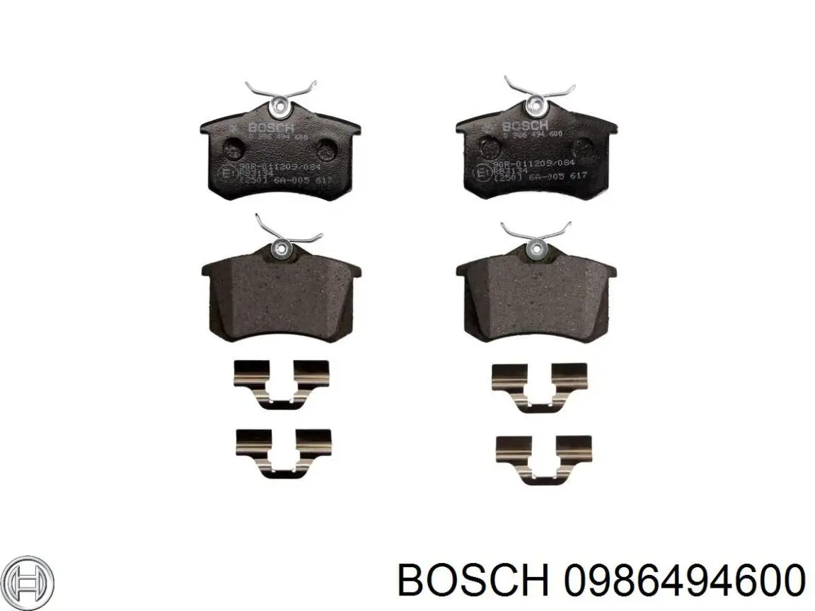 Колодки гальмові задні, дискові 0986494600 Bosch