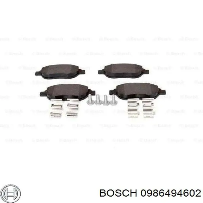 Колодки гальмівні передні, дискові 0986494602 Bosch