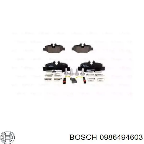 Задні гальмівні колодки 0986494603 Bosch