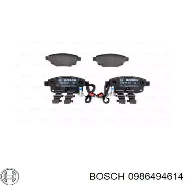 Колодки гальмові задні, дискові 0986494614 Bosch