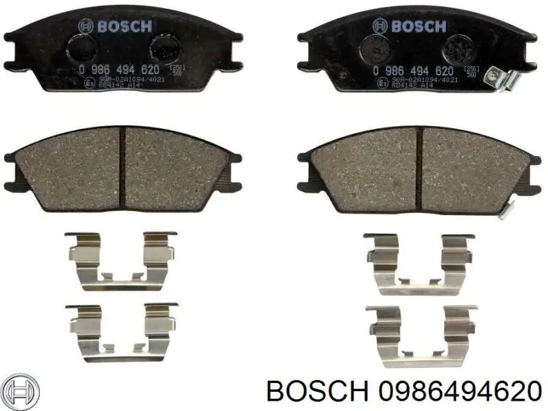 0986494620 Bosch колодки гальмівні передні, дискові