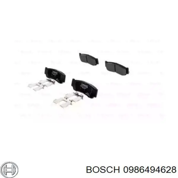 0986494628 Bosch колодки гальмові задні, дискові