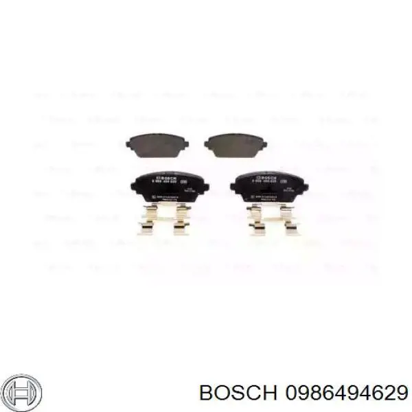 Колодки гальмівні передні, дискові 0986494629 Bosch