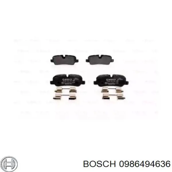 Колодки гальмові задні, дискові 0986494636 Bosch