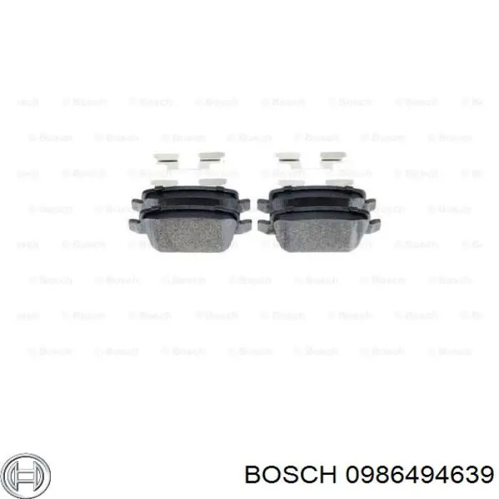 Колодки гальмові задні, дискові 0986494639 Bosch