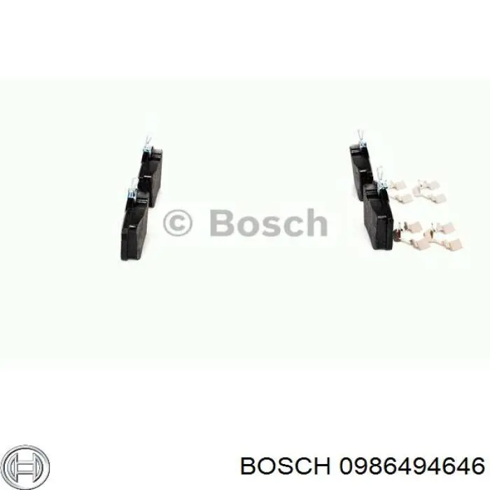 0986494646 Bosch колодки гальмові задні, дискові