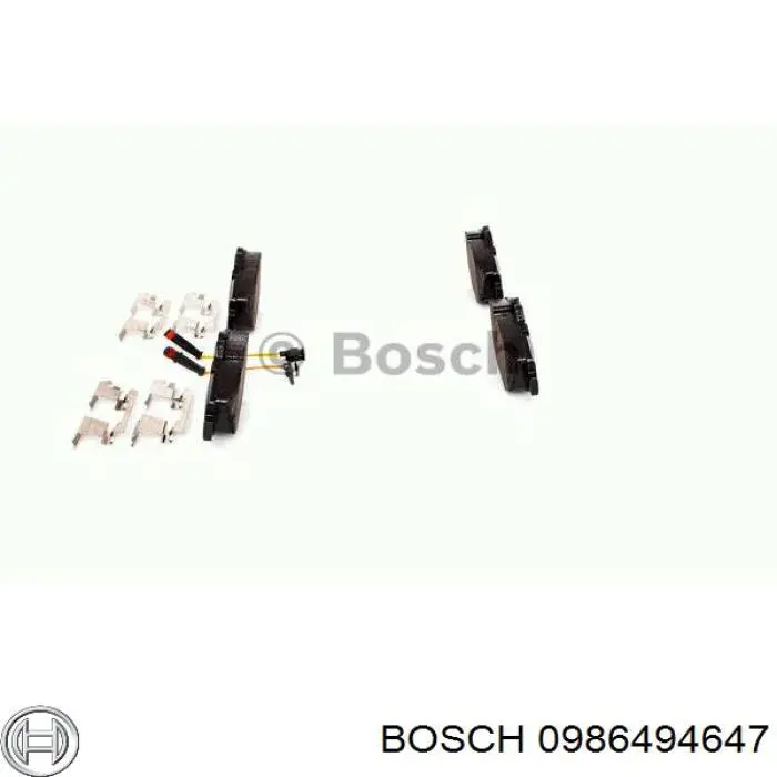 0986494647 Bosch колодки гальмівні передні, дискові