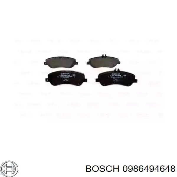 Передні тормозні колодки 0986494648 Bosch
