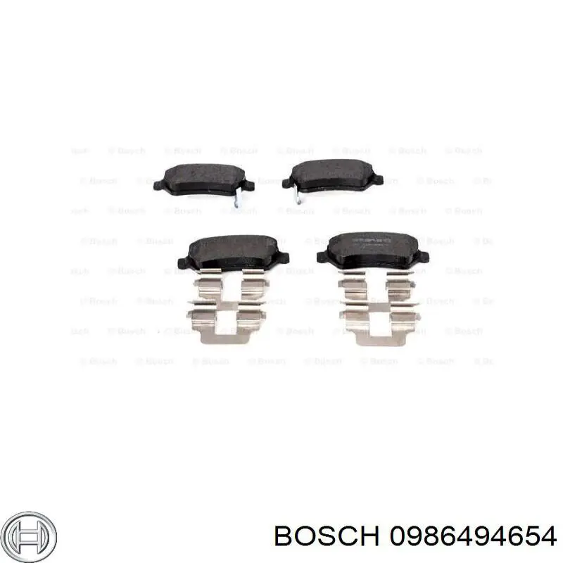 Колодки гальмові задні, дискові 0986494654 Bosch