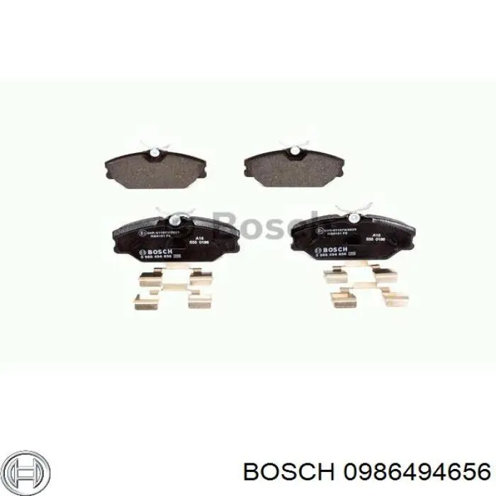 0986494656 Bosch колодки гальмівні передні, дискові