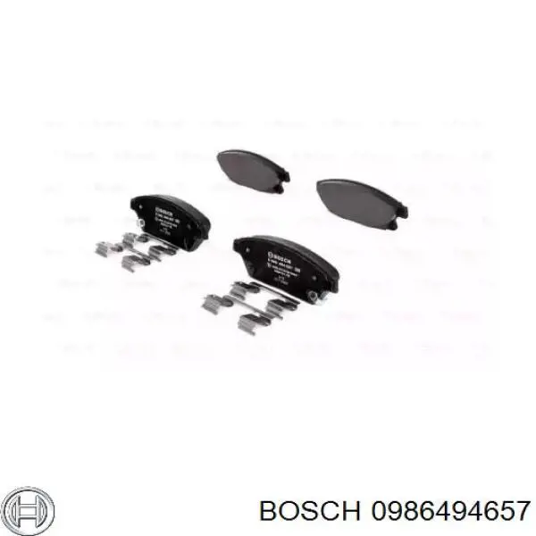 Колодки гальмові задні, дискові 0986494657 Bosch