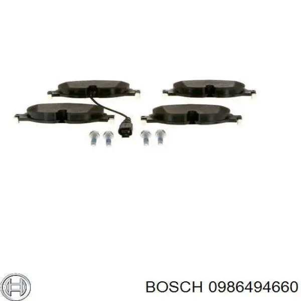Передні тормозні колодки 0986494660 Bosch