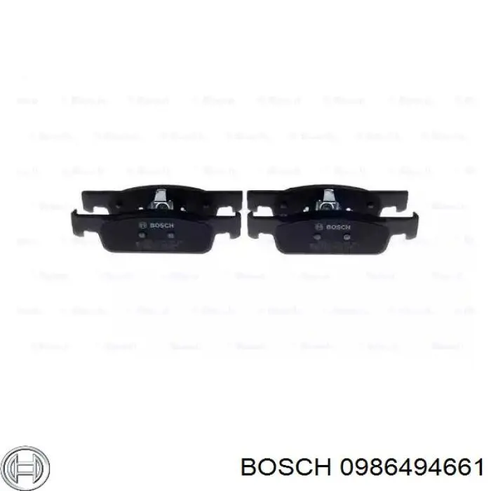 0986494661 Bosch колодки гальмівні передні, дискові