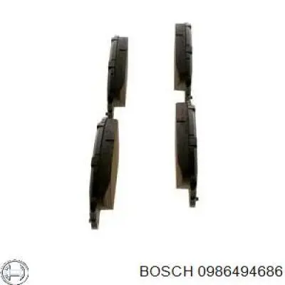 Колодки гальмівні передні, дискові 0986494686 Bosch